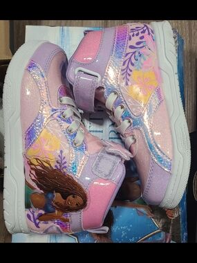 Disney Little Mermaid Glitter High-Top Kids Sneakers 3Y